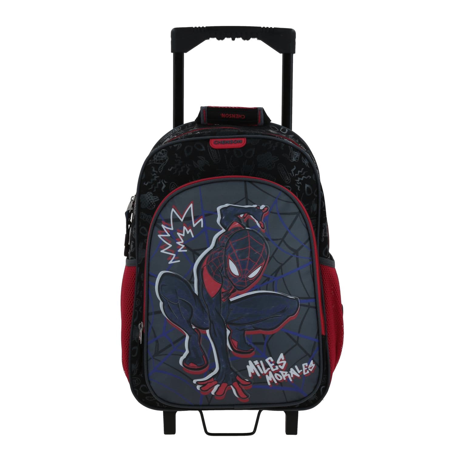 Mochila con Ruedas Miles Morales Negro para Niño - Diversión y Durabilidad