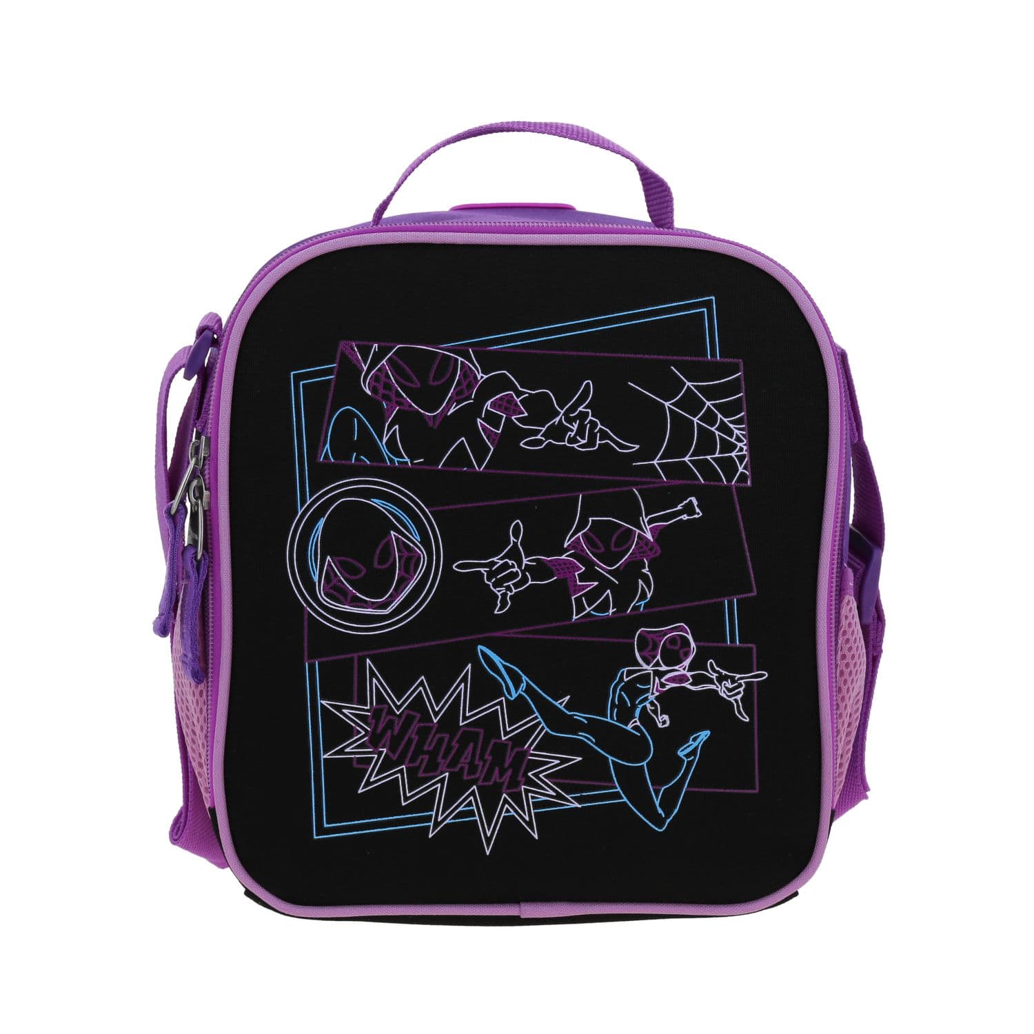 Lonchera escolar térmica para niña Miles Morales by Chenson color negro