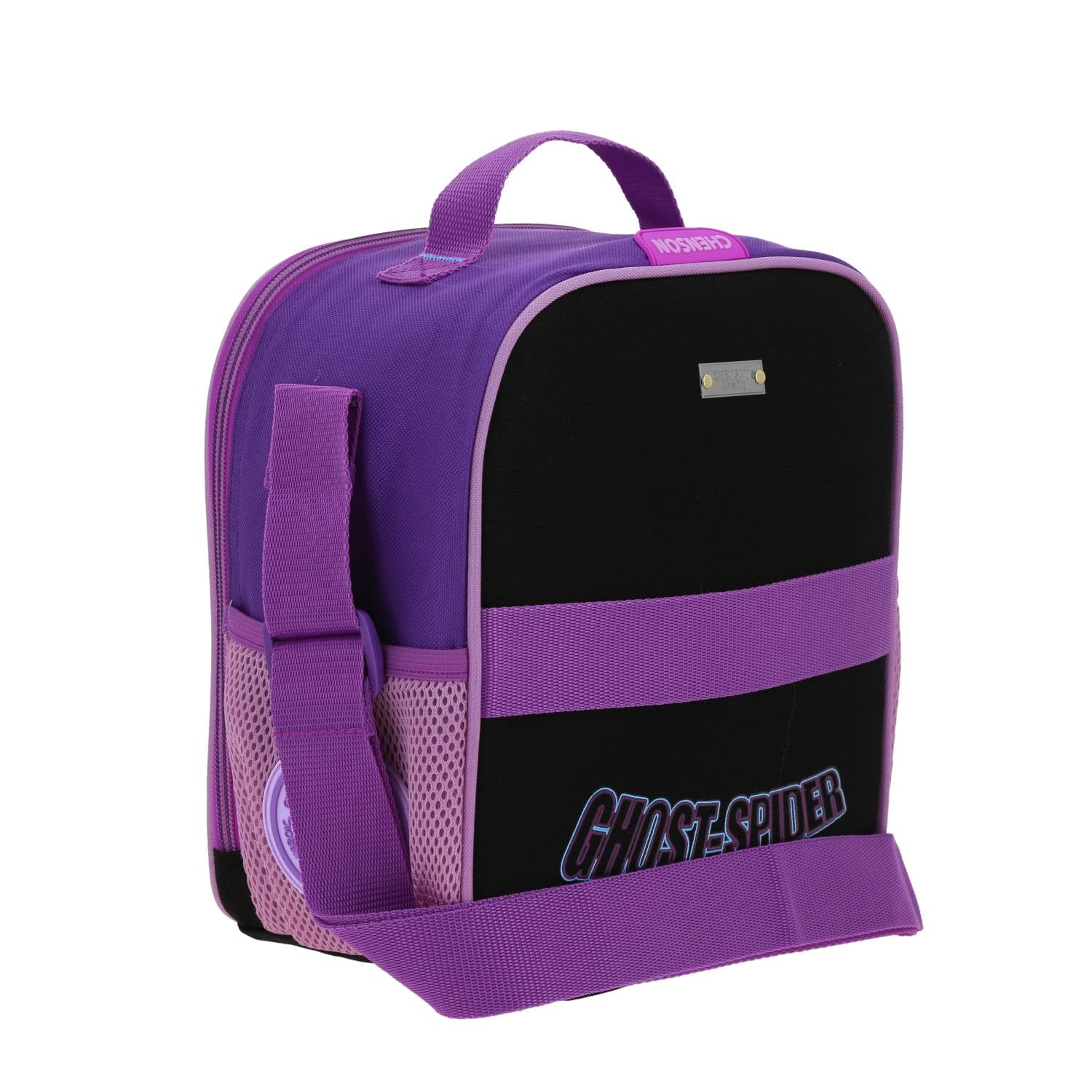 Lonchera escolar térmica para niña Miles Morales by Chenson color negro 3