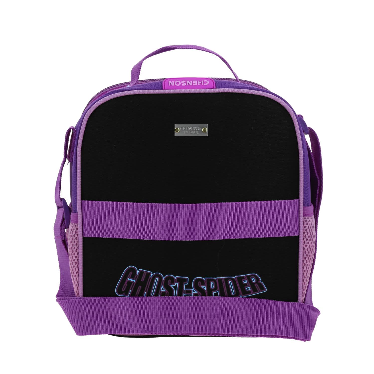 Lonchera escolar térmica para niña Miles Morales by Chenson color negro 4