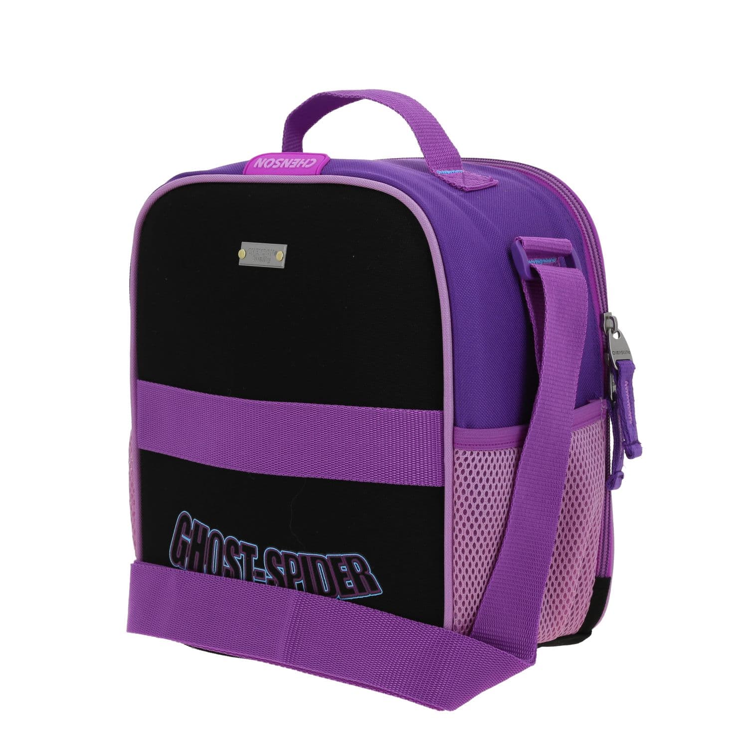 Lonchera escolar térmica para niña Miles Morales by Chenson color negro 5