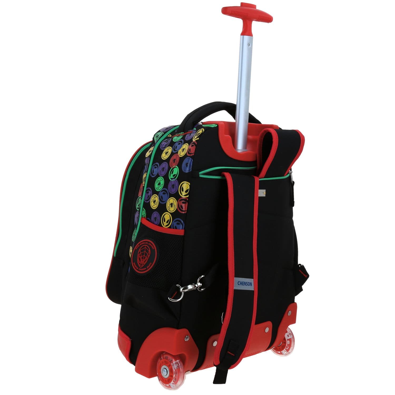 Mochila con Ruedas para Niño Miles Morales Negro con Luces LED 3