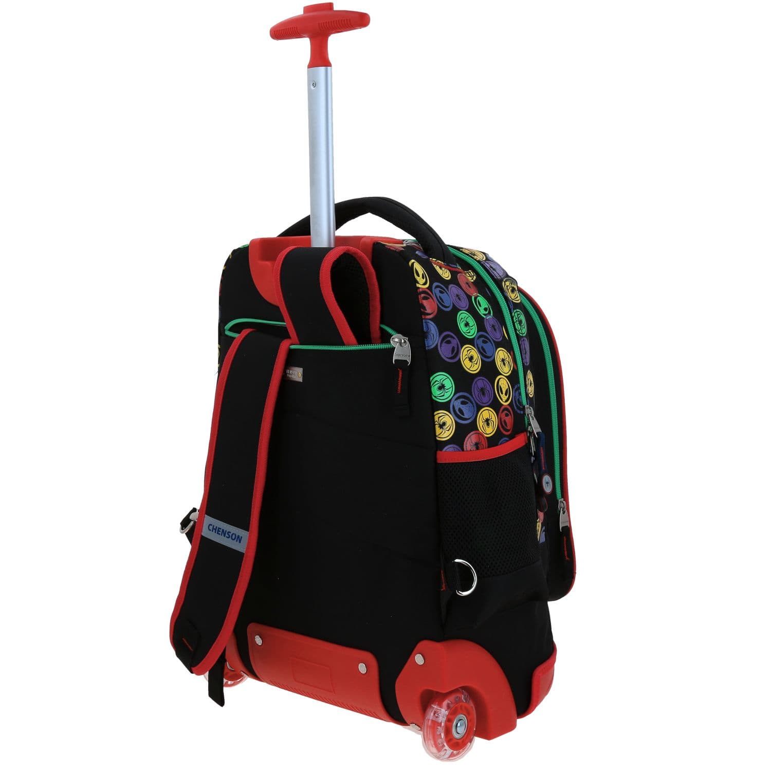 Mochila con Ruedas para Niño Miles Morales Negro con Luces LED 5