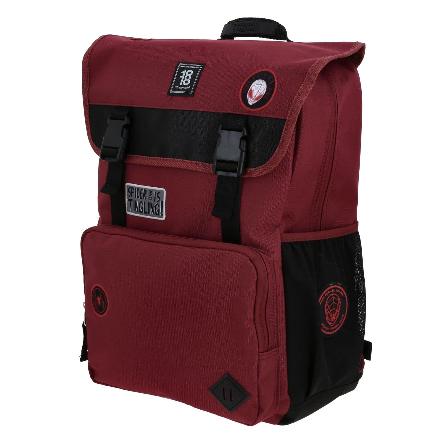 Mochila juvenil para niño Miles Morales by Chenson color rojo divertida 2