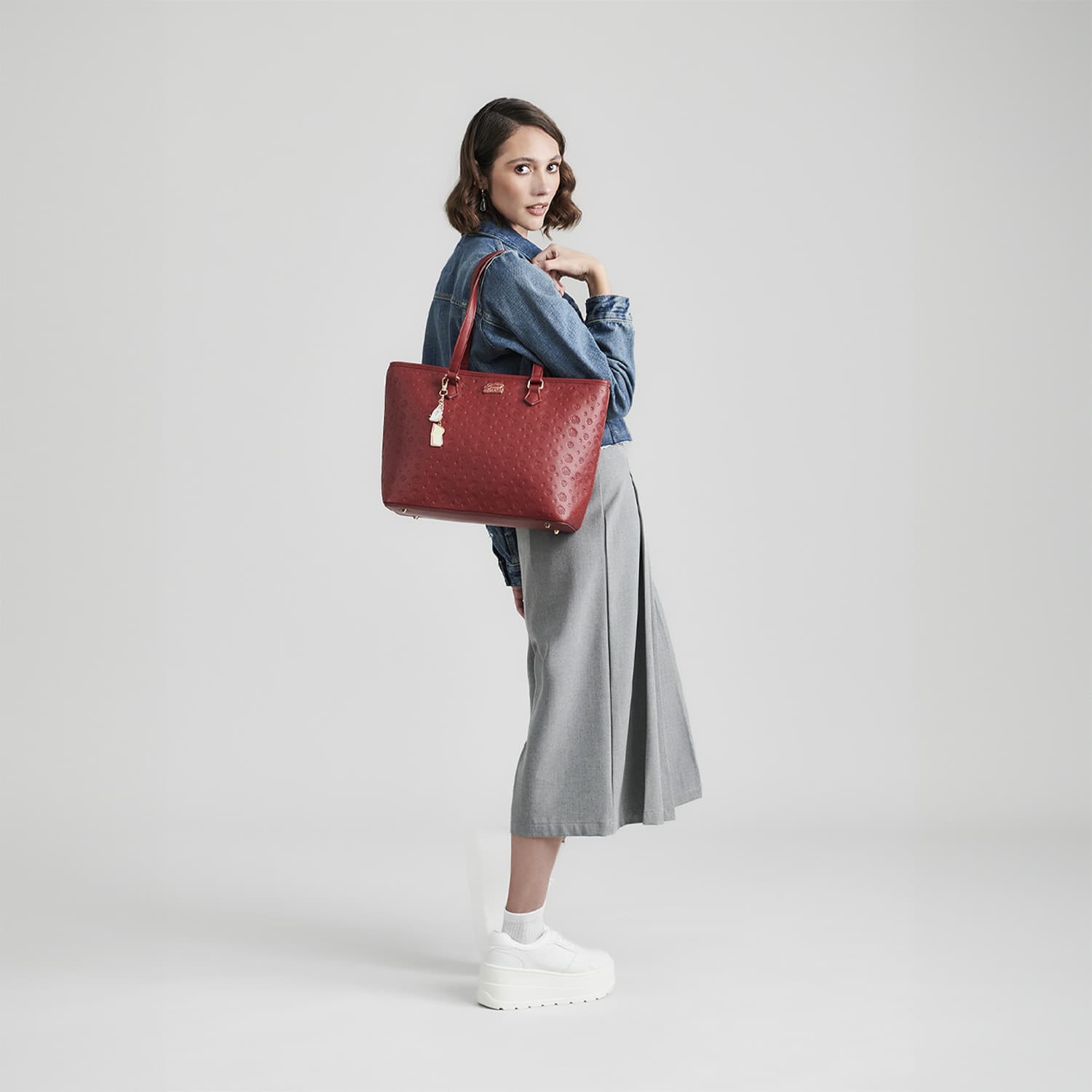 Bolsa grande para dama Princesas by Chenson Magenta para niña escolar - vista 2