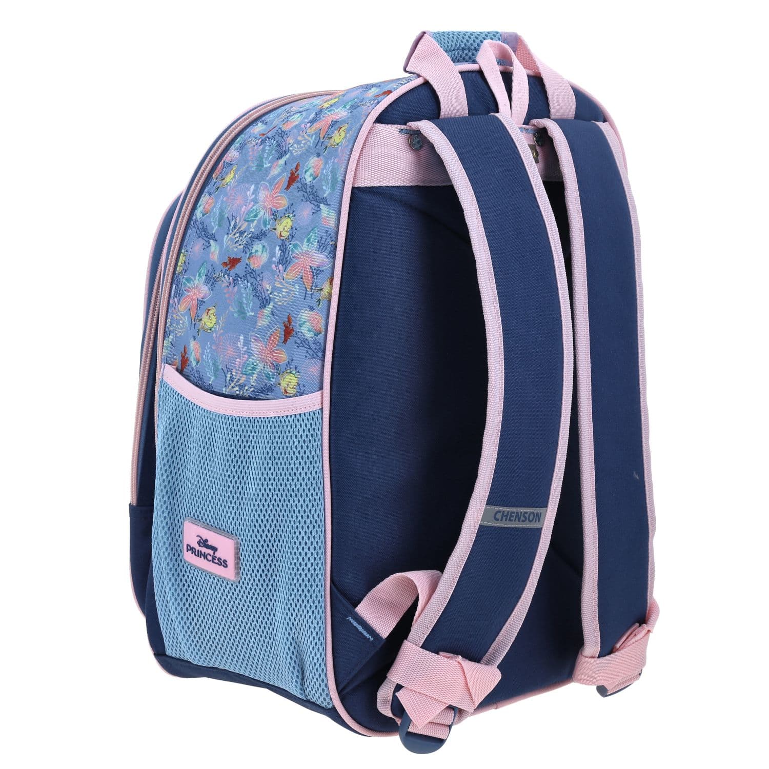 Mochila escolar para niña Princesas by Chenson azul con amplio compartimento 3