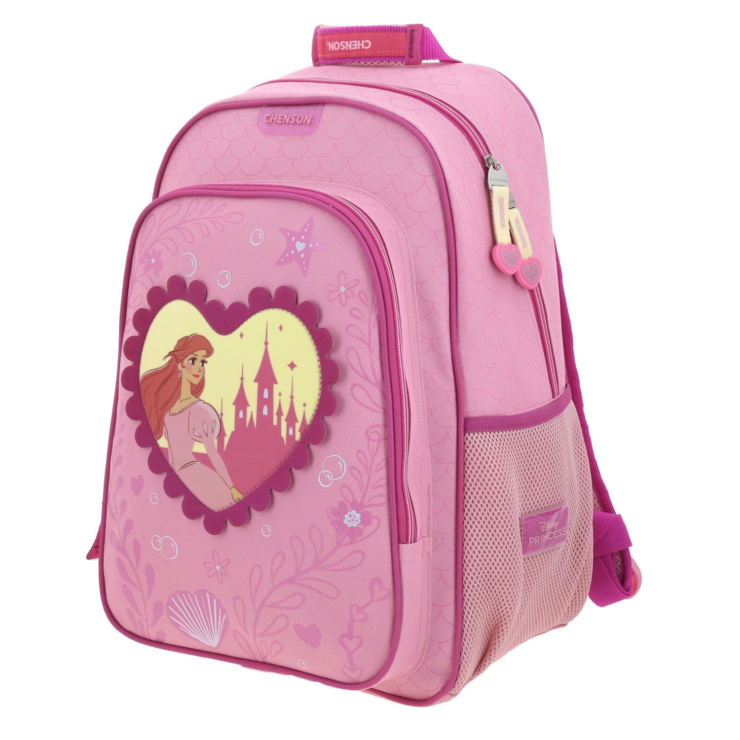 Mochila escolar para niña Princesas by Chenson color rosa divertida y segura 2