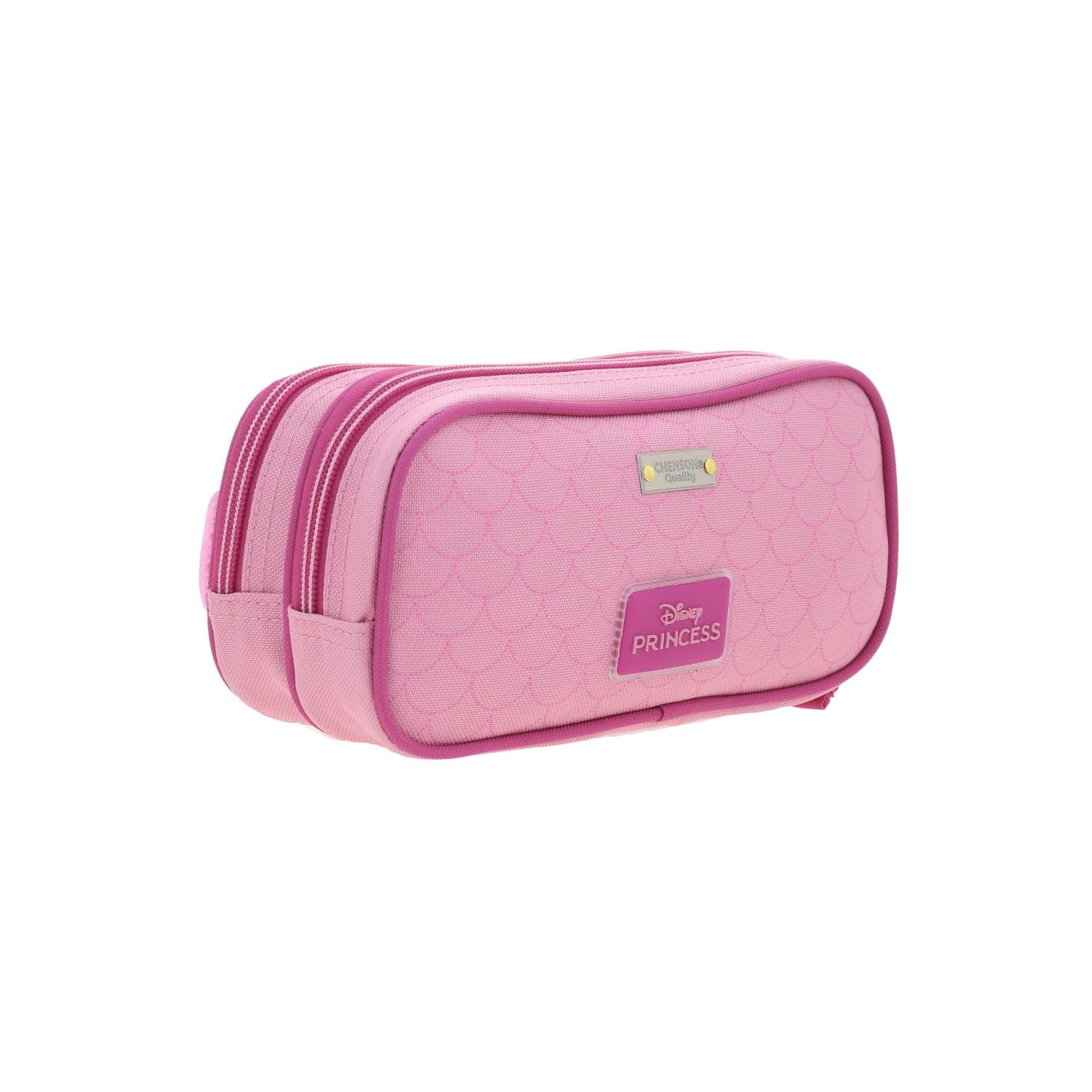 Lapicera escolar para niña Princesas by Chenson color rosa con doble compartimento 3