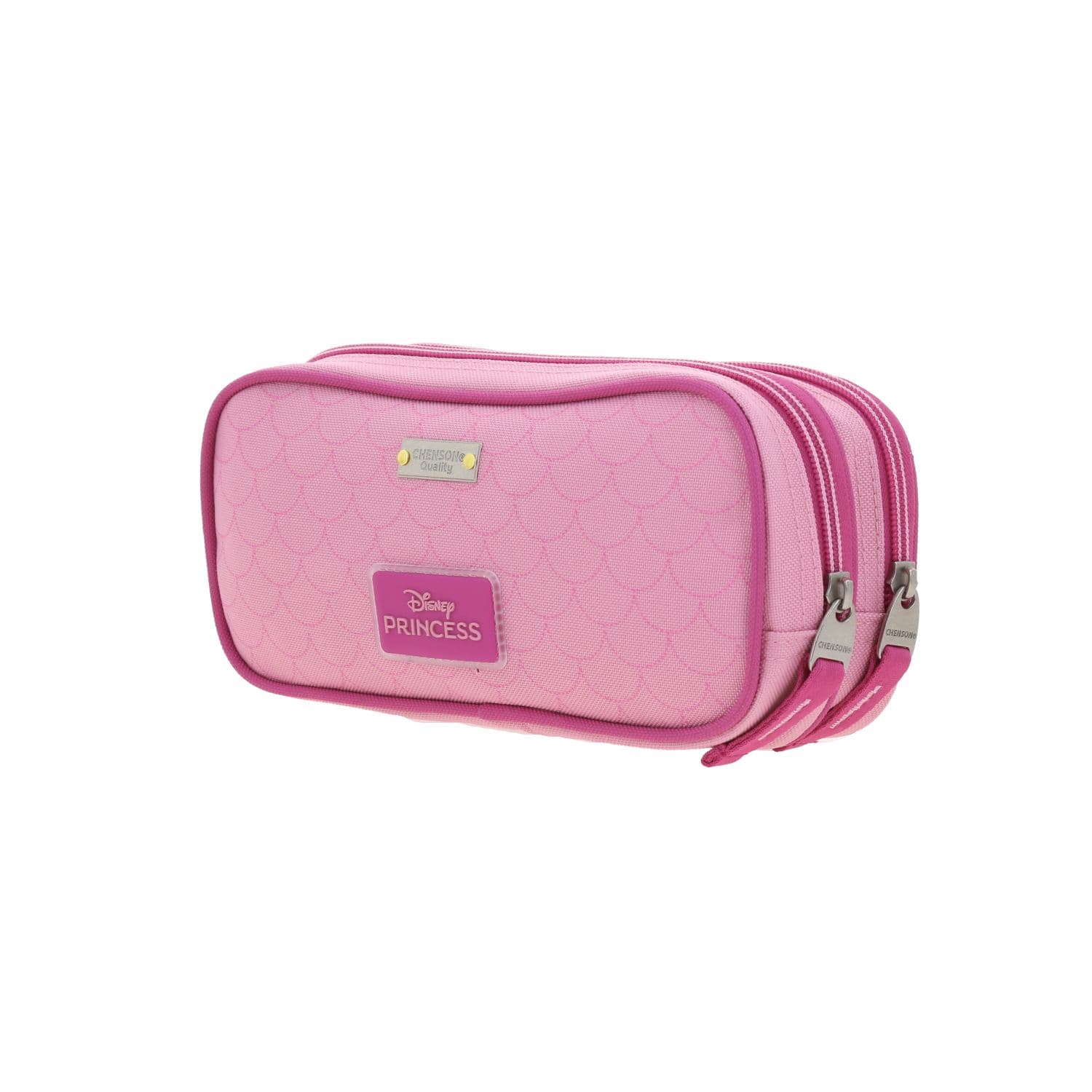 Lapicera escolar para niña Princesas by Chenson color rosa con doble compartimento 5