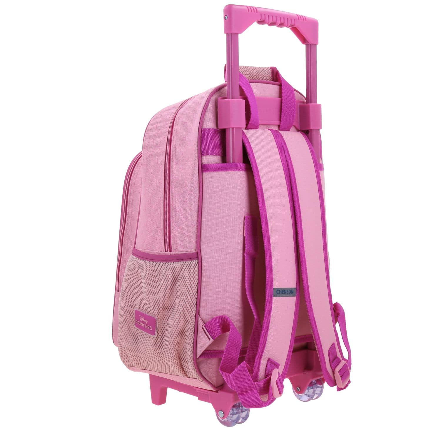 Mochila con Ruedas Princesas by Chenson Rosa para Niña - Diversión y Durabilidad 3