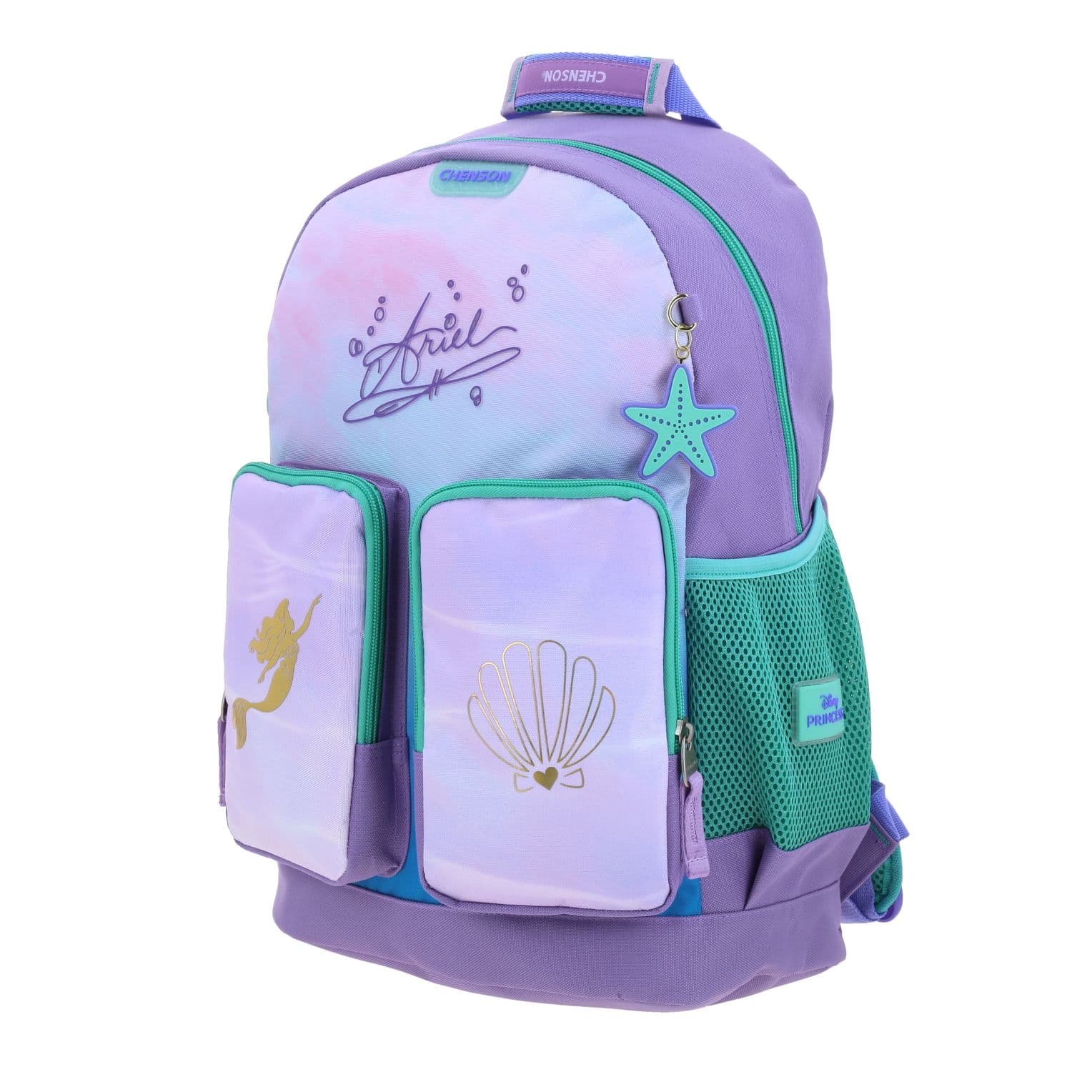 Mochila escolar para niña Princesas by Chenson color violeta divertida y segura 2