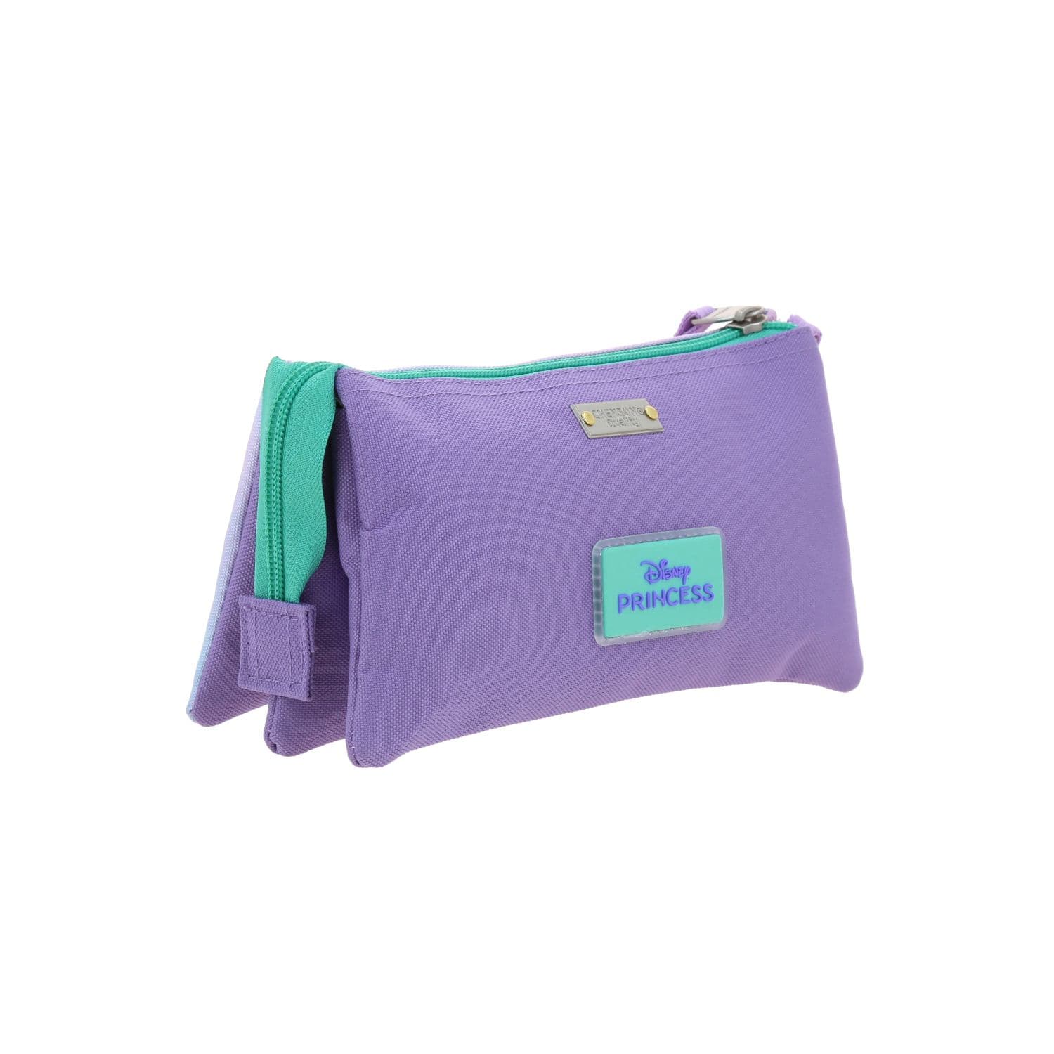 Lapicera escolar para niña Princesas by Chenson color violeta con triple compartimento 3