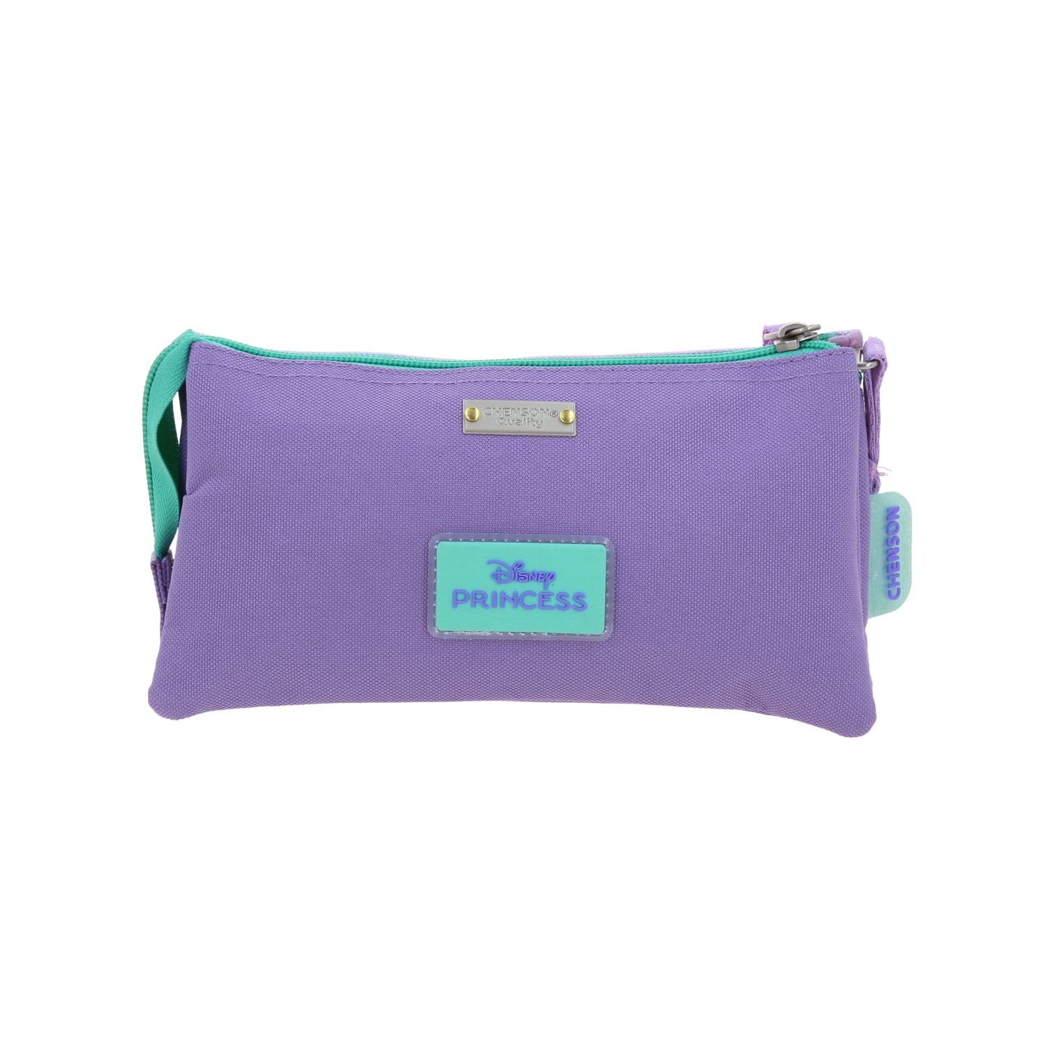 Lapicera escolar para niña Princesas by Chenson color violeta con triple compartimento 4