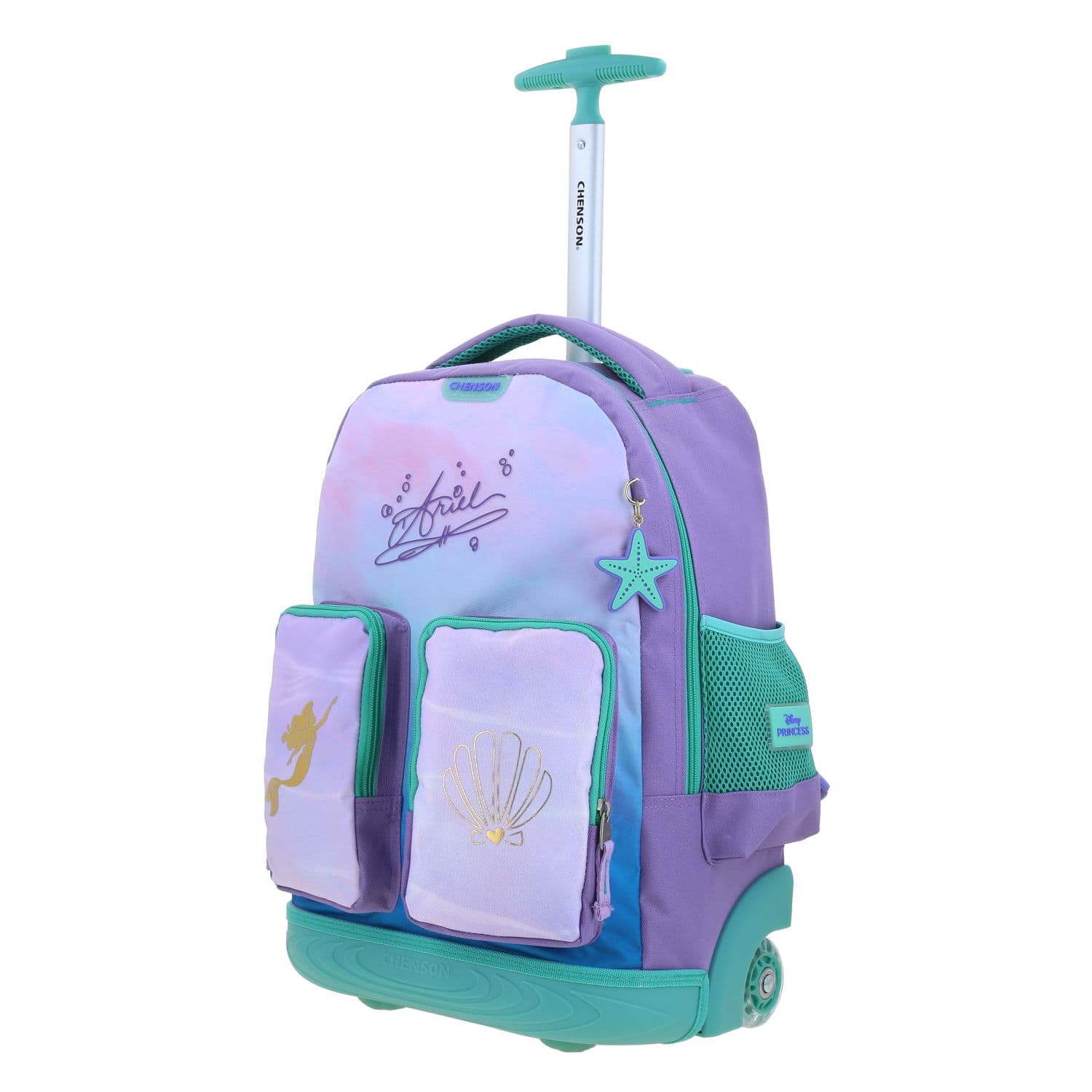 Mochila con Ruedas Princesas by Chenson Violeta para Niña - Diversión y Durabilidad 2