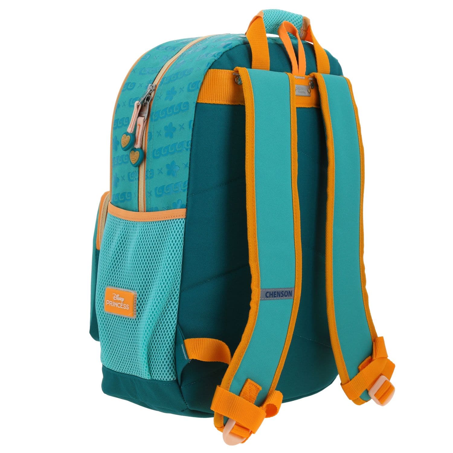 Mochila escolar para niña Princesas by Chenson Turquesa con múltiples bolsillos 3