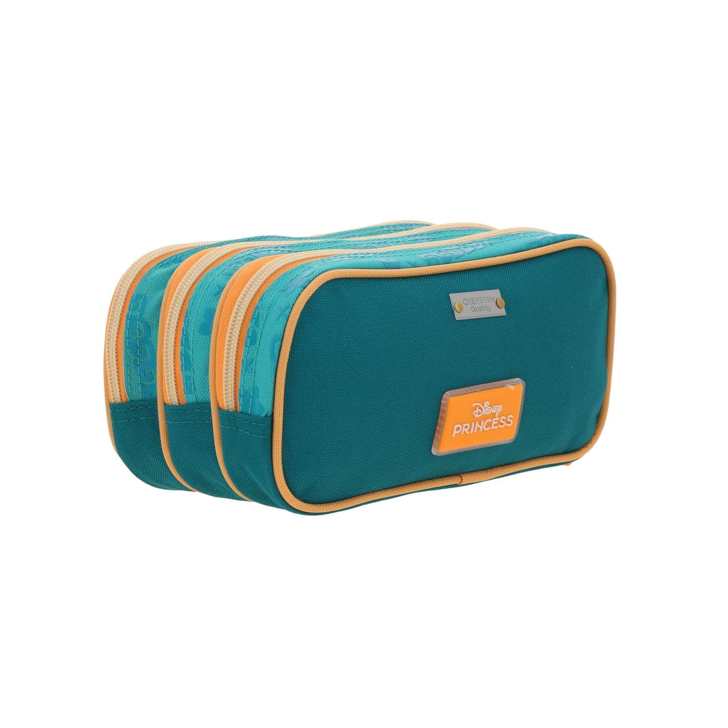 Lapicera escolar Princesas by Chenson Turquesa con triple compartimento 3