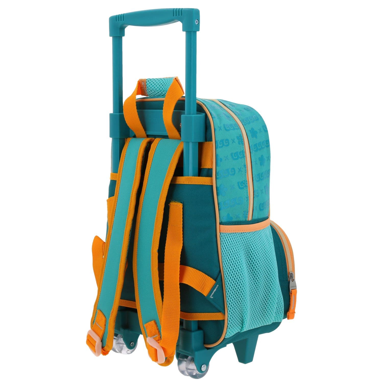 Mochila con Ruedas Princesas by Chenson Turquesa para Niña - Divertida y Segura 5