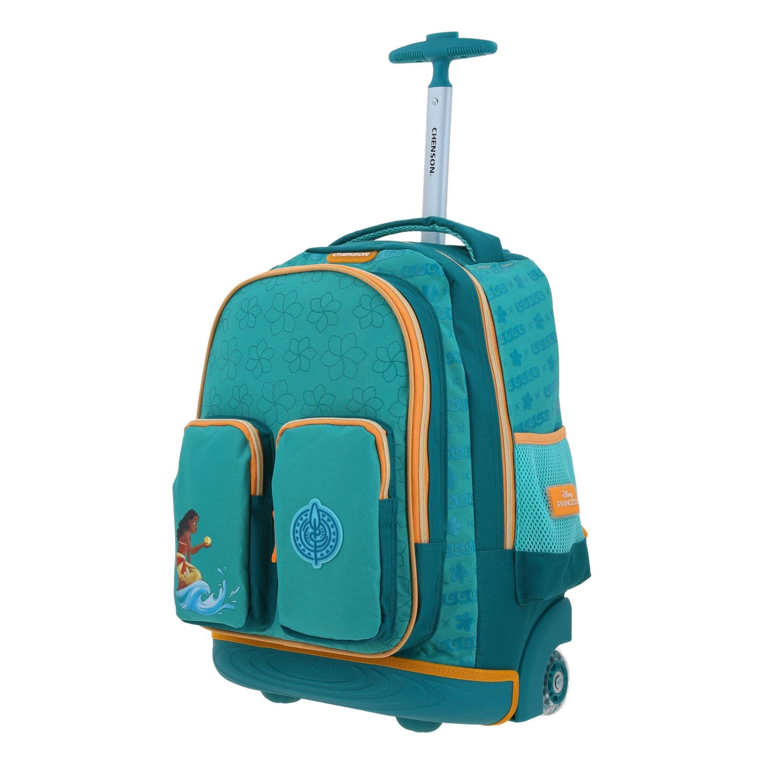 Mochila con Ruedas Princesas by Chenson Turquesa para Niña - Divertida y Segura 2