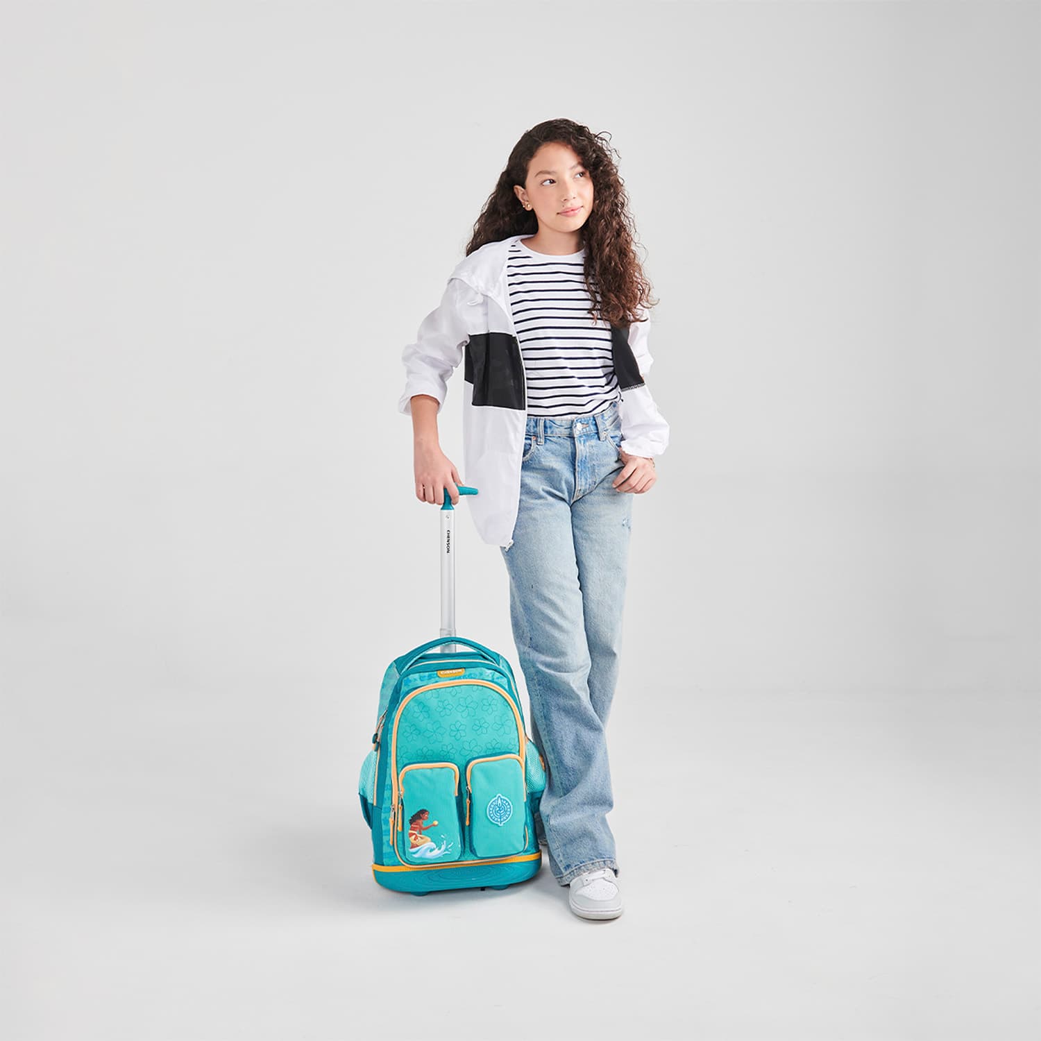 Mochila con Ruedas Princesas by Chenson Turquesa para Niña - Divertida y Segura - vista 2