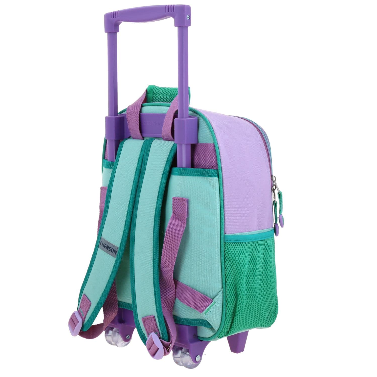 Mochila con Ruedas Princesas by Chenson Turquesa para Niña - Divertida y Práctica 5