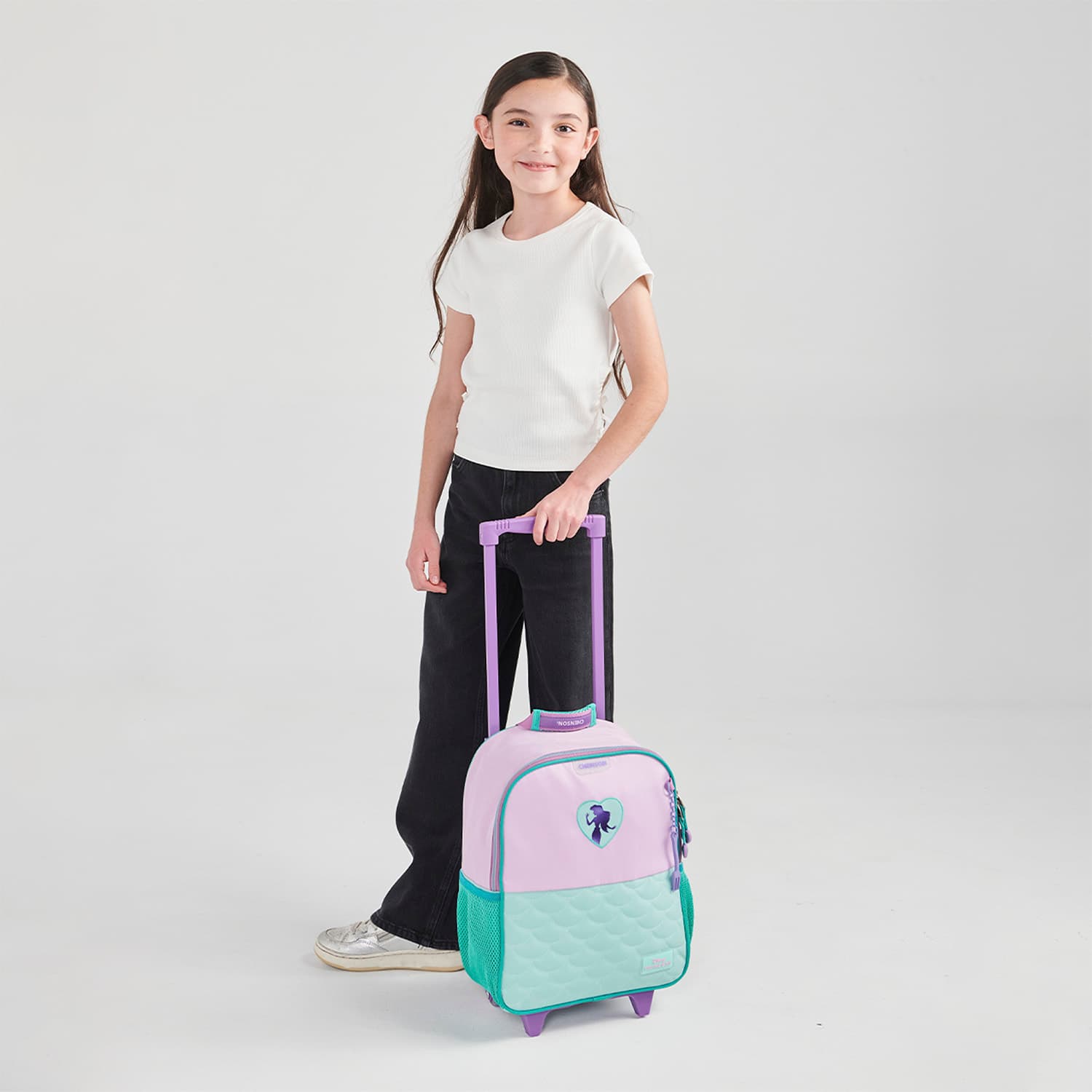 Mochila con Ruedas Princesas by Chenson Turquesa para Niña - Divertida y Práctica - vista 2