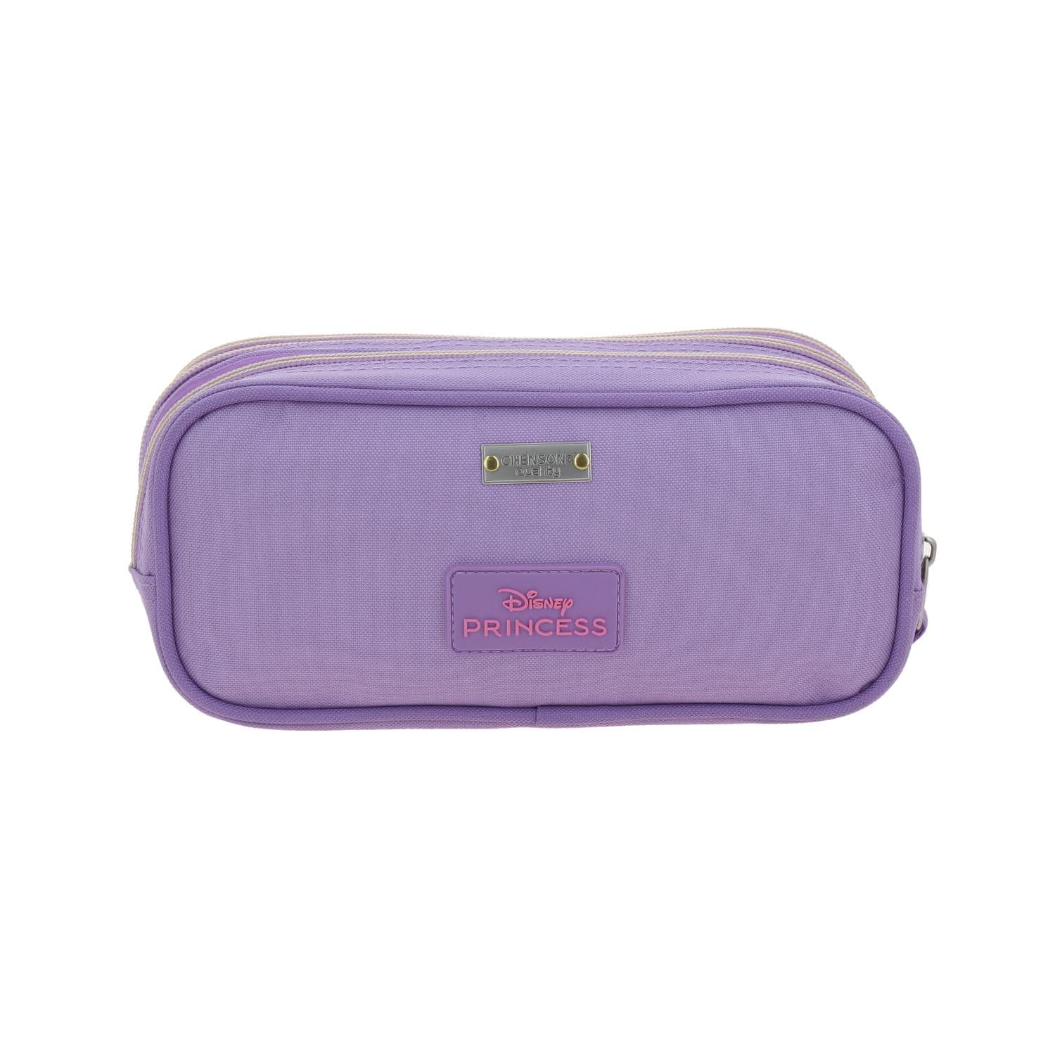 Lapicera escolar para niña Princesas by Chenson color violeta con triple compartimento 4