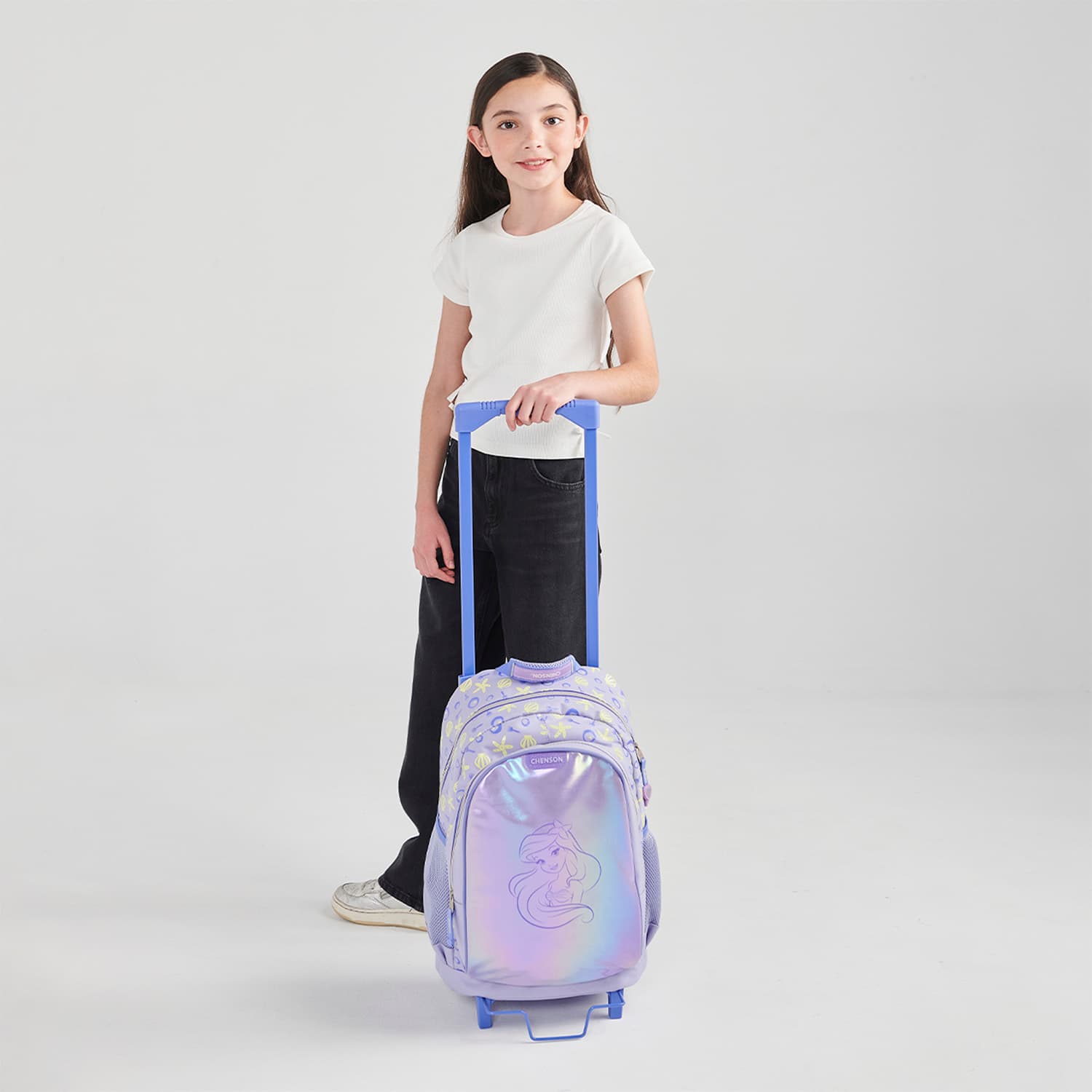 Mochila con Ruedas Princesas by Chenson Violeta para Niña - Diversión y Durabilidad - vista 2