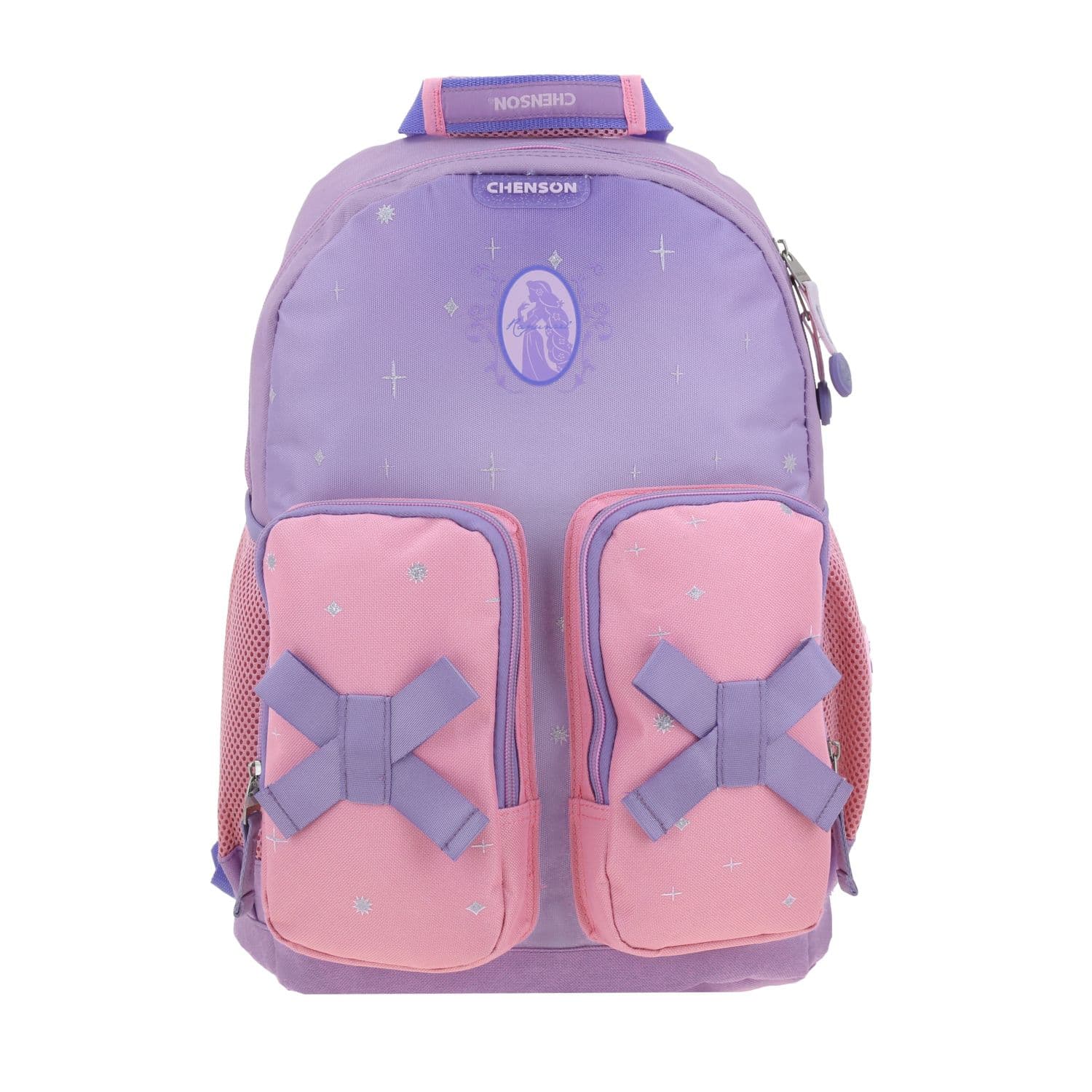 Mochila escolar para niña Princesas by Chenson Violeta con gran compartimento