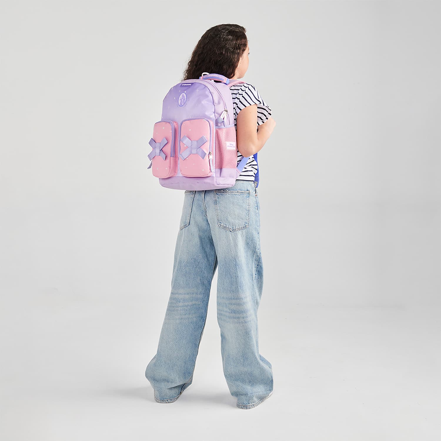 Mochila escolar para niña Princesas by Chenson Violeta con gran compartimento - vista 2