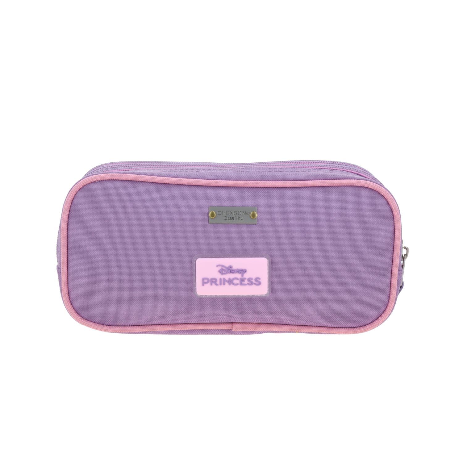 Lapicera escolar para niña Princesas by Chenson color violeta con triple compartimento 4