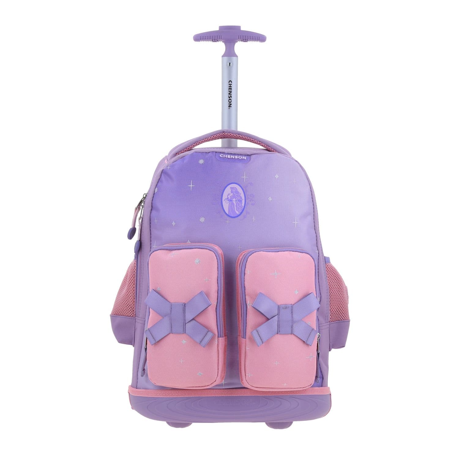 Mochila con Ruedas Princesas by Chenson Violeta para Niña con Luz LED