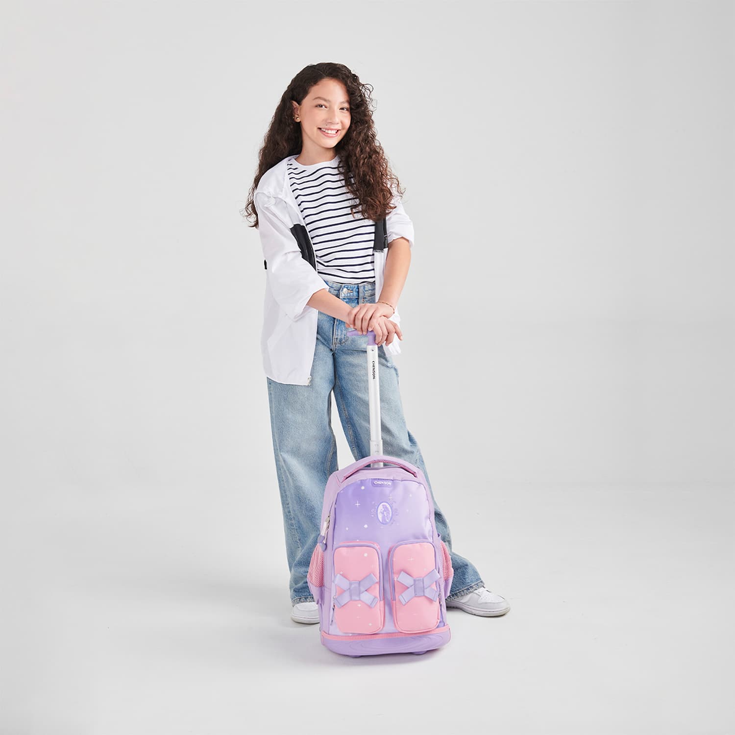 Mochila con Ruedas Princesas by Chenson Violeta para Niña con Luz LED - vista 2