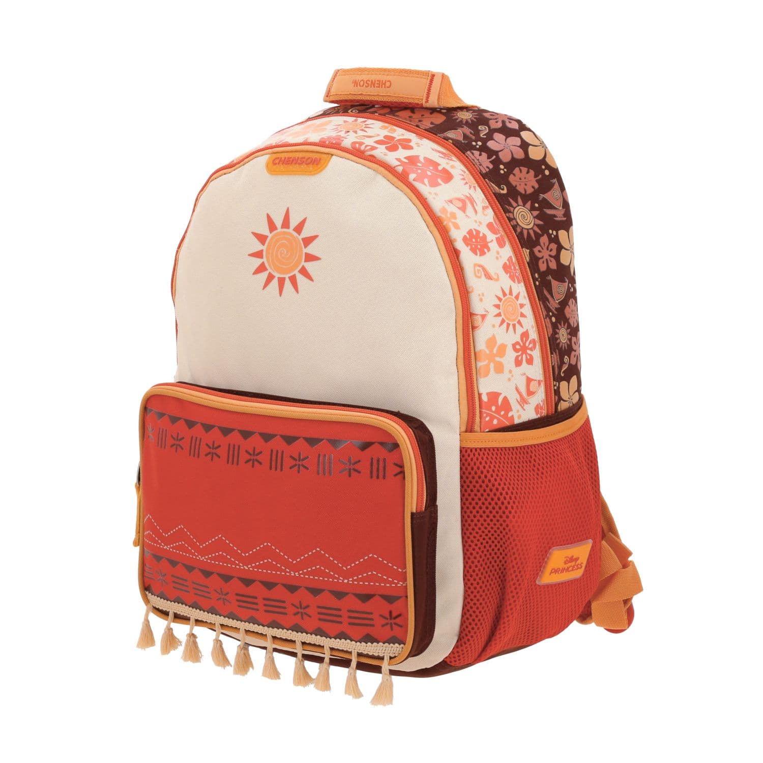 Mochila escolar para niña Princesas by Chenson Beige con divertido diseño 2