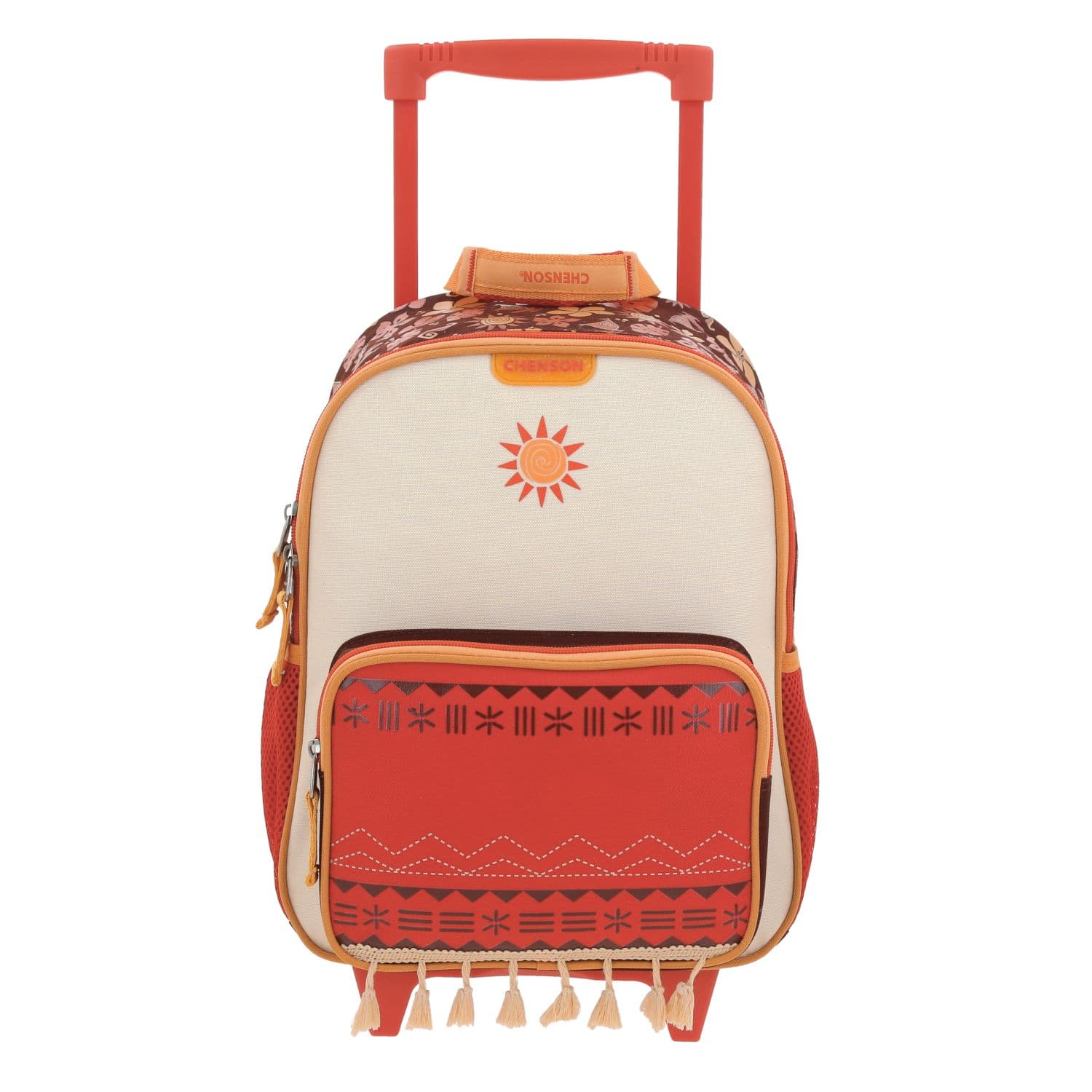 Mochila con Ruedas Princesas by Chenson Beige para Niña - Divertida y Segura