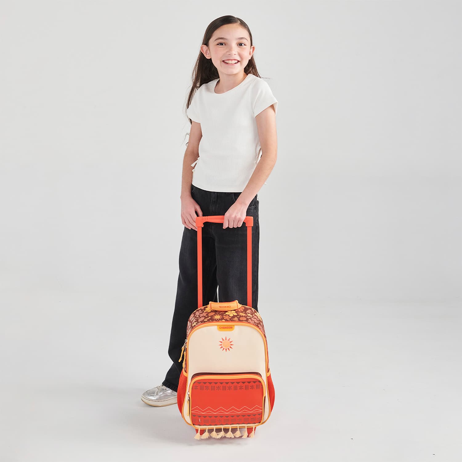 Mochila con Ruedas Princesas by Chenson Beige para Niña - Divertida y Segura - vista 2