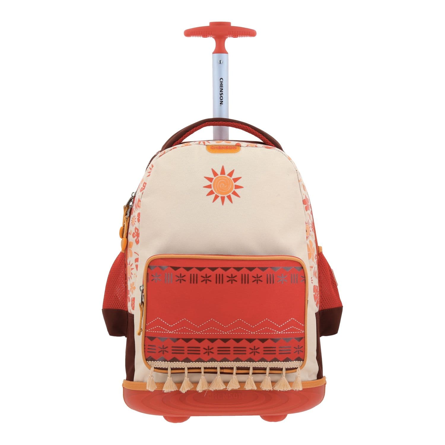 Mochila con Ruedas Princesas by Chenson Beige para Niña - Diversión y Durabilidad