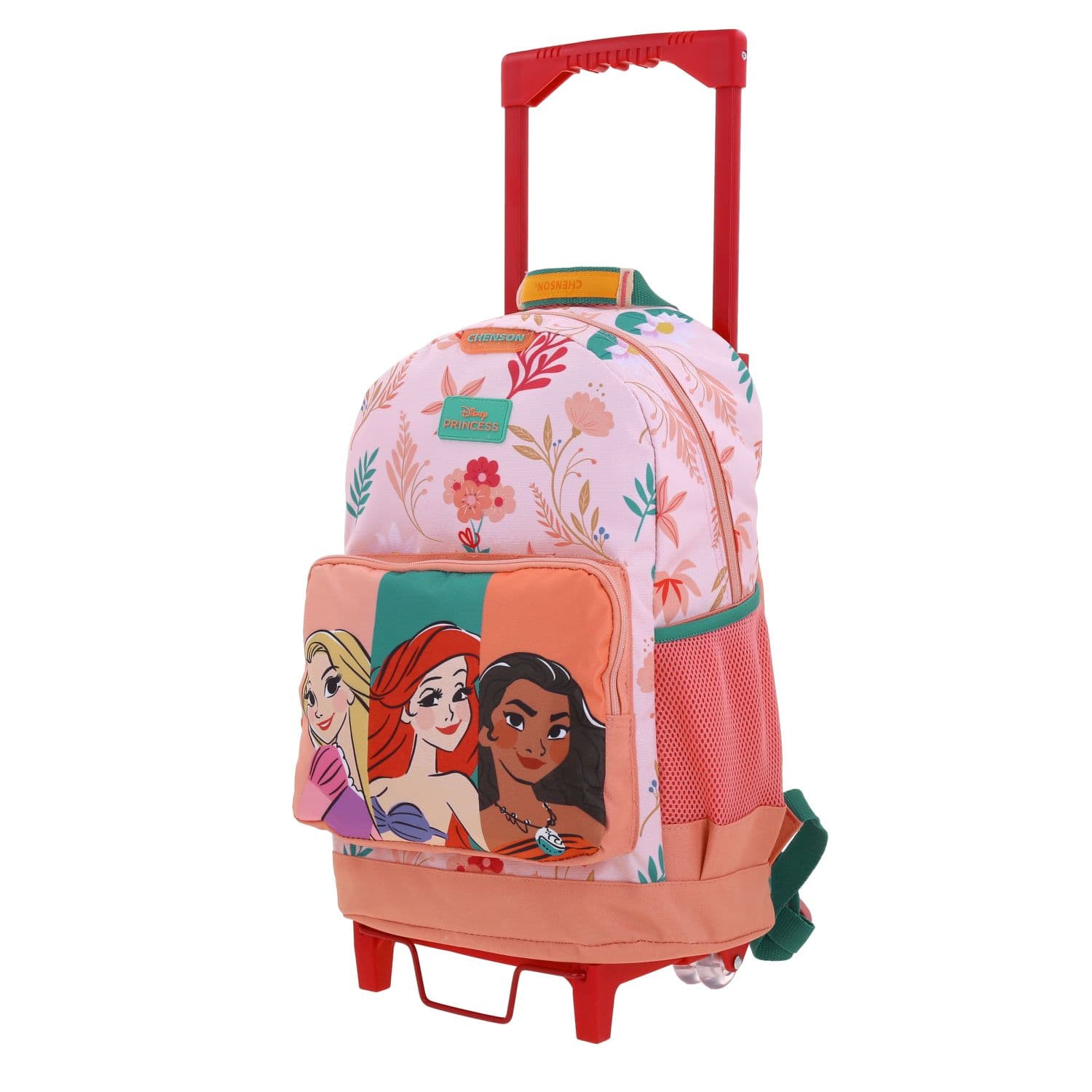Mochila con Ruedas Princesas by Chenson Naranja para Niña - Divertida y Segura 2