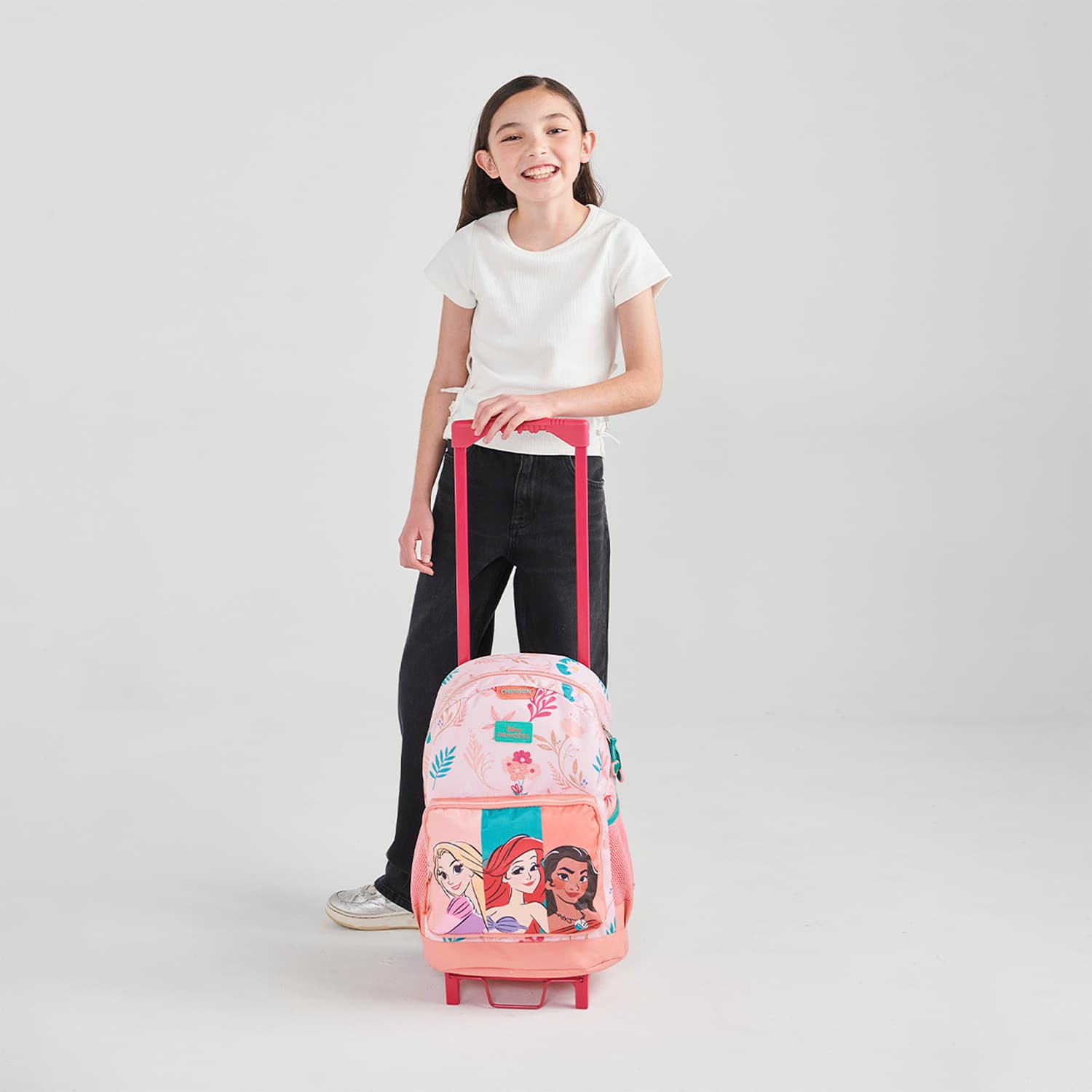 Mochila con Ruedas Princesas by Chenson Naranja para Niña - Divertida y Segura - vista 2