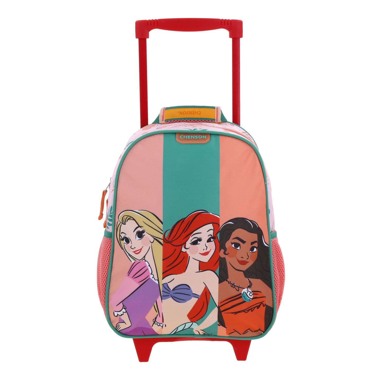Mochila con Ruedas Princesas by Chenson Naranja para Niña Diversión y Seguridad