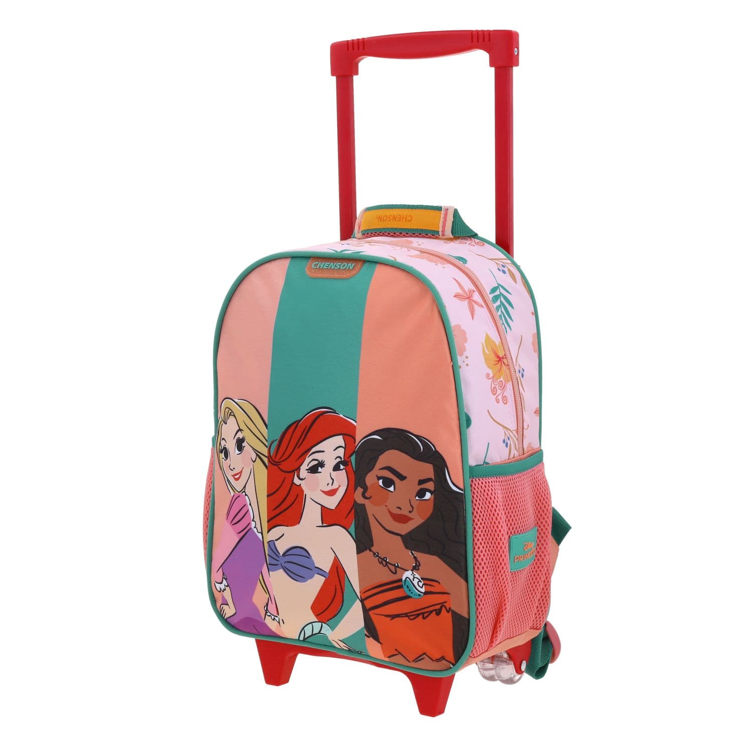 Mochila con Ruedas Princesas by Chenson Naranja para Niña Diversión y Seguridad 2