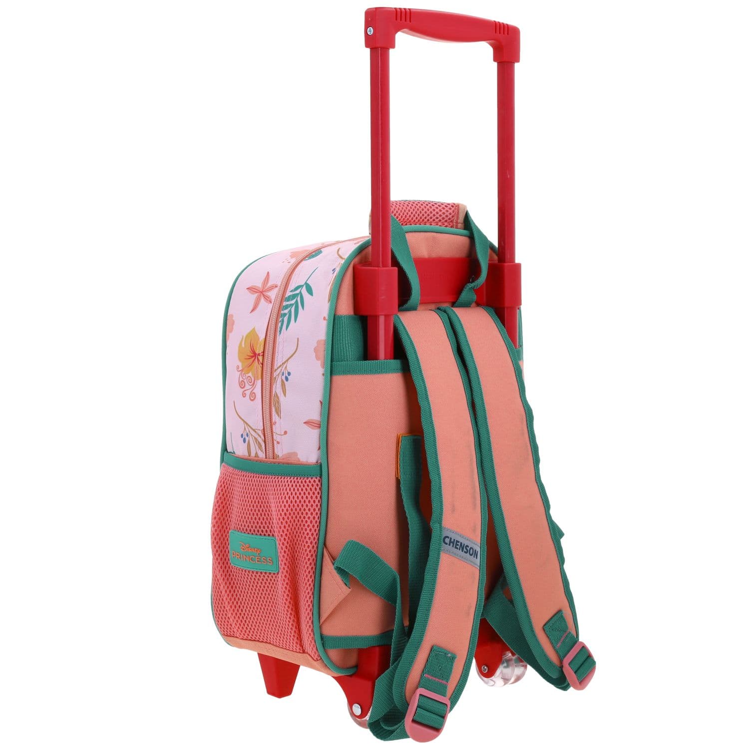 Mochila con Ruedas Princesas by Chenson Naranja para Niña Diversión y Seguridad 3