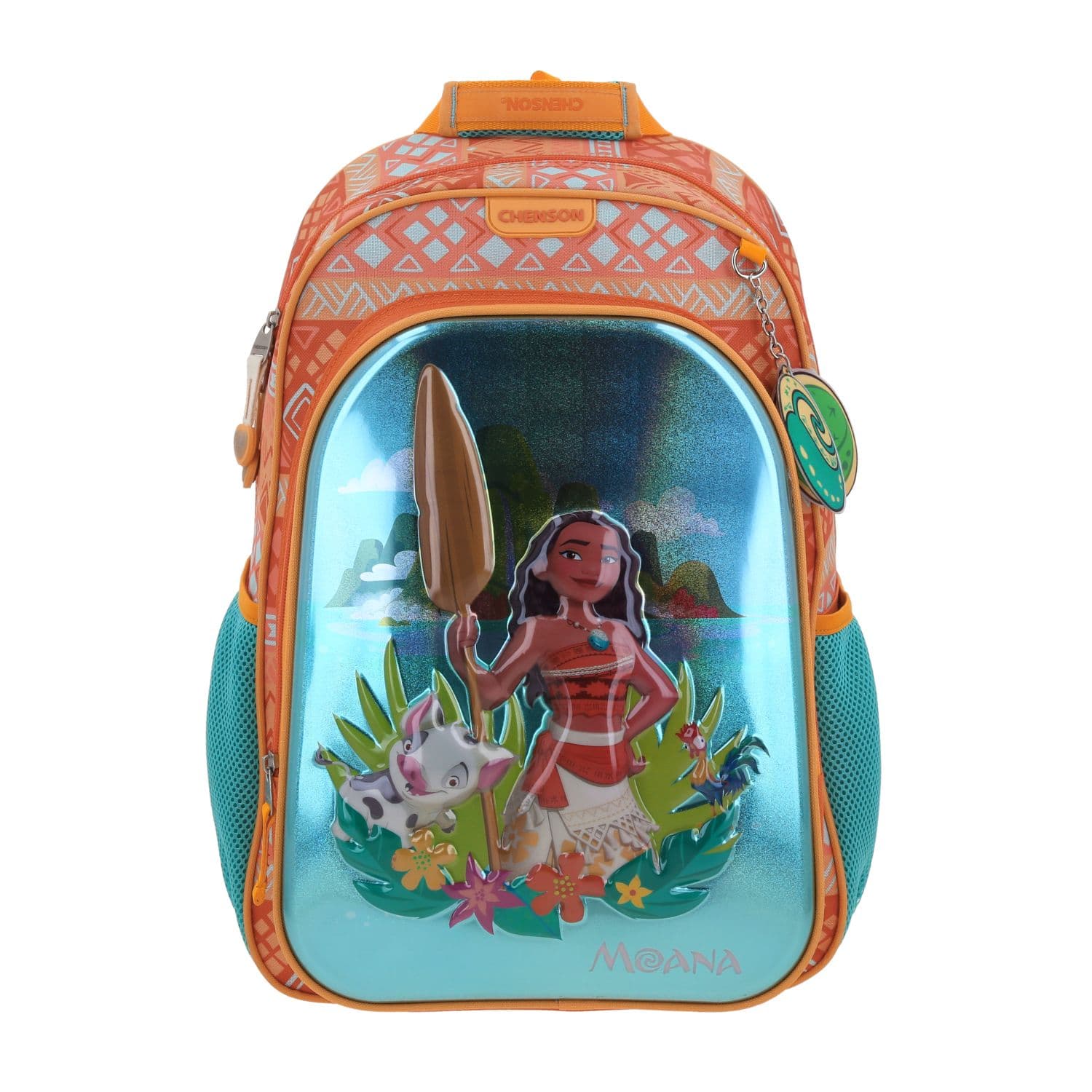 Mochila escolar para niña Princesas by Chenson Naranja con compartimentos