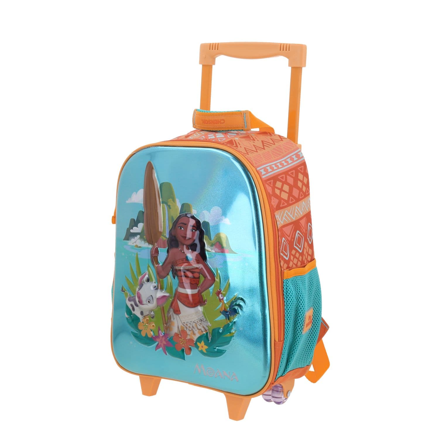 Mochila con Ruedas Princesas by Chenson Naranja para Niña - Diversión y Durabilidad 2