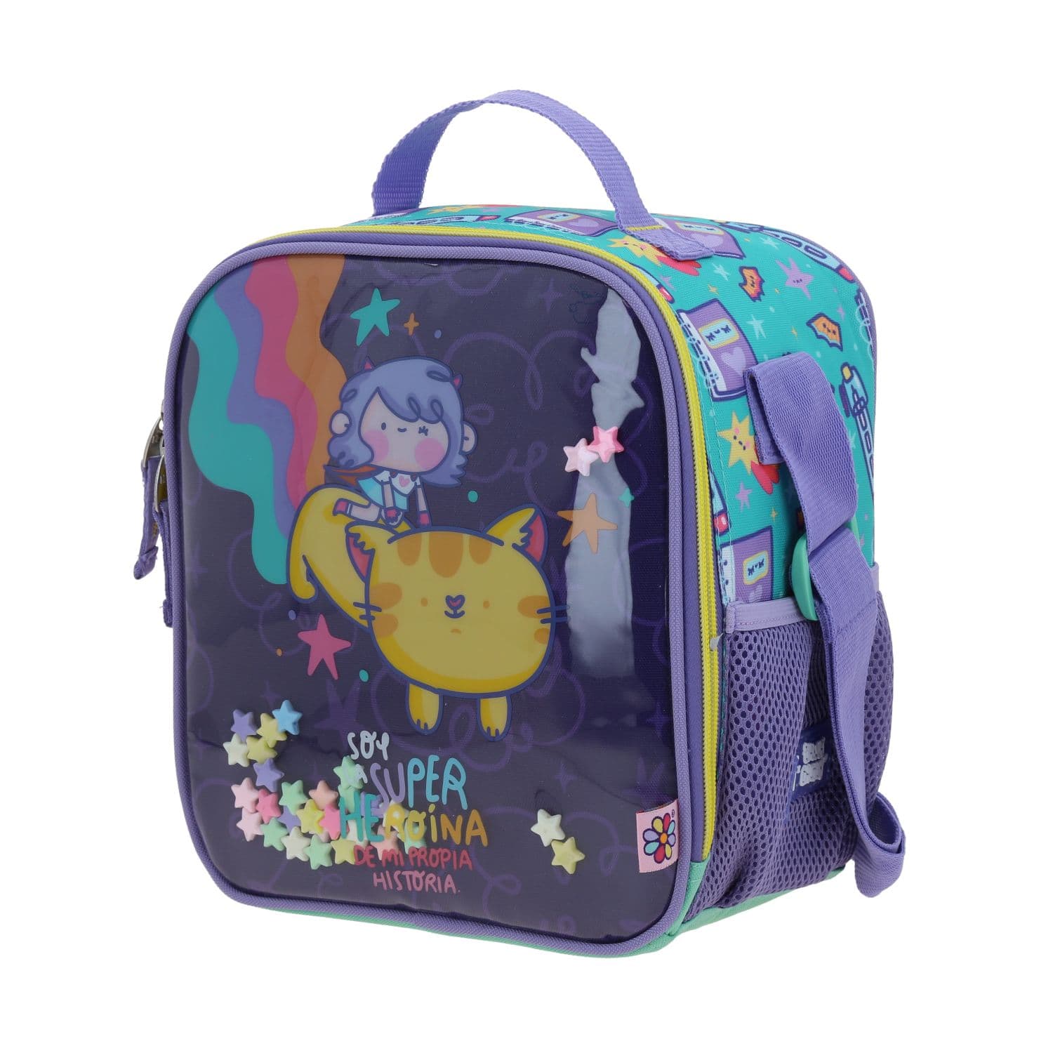 Lonchera escolar térmica Vania Bachur turquesa para niña - Diversión y durabilidad 2