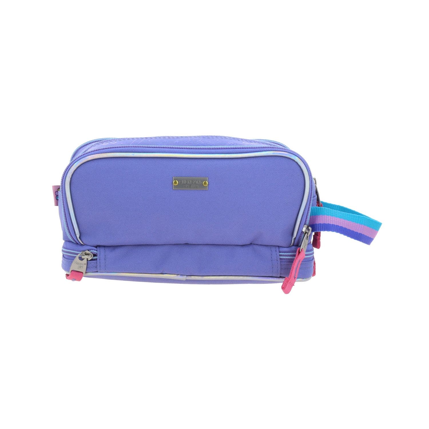 Lapicera escolar para niña Vania Bachur Uva con triple compartimento 4