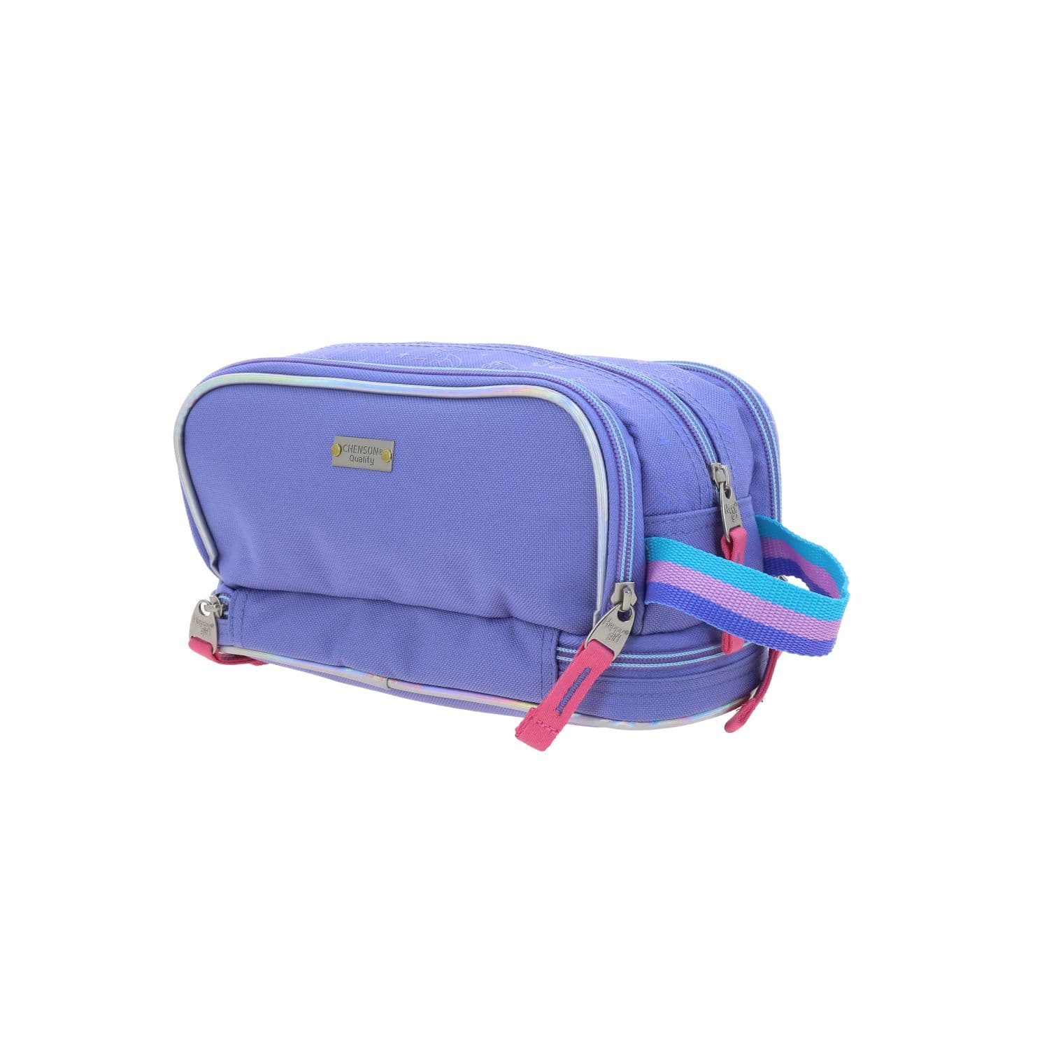 Lapicera escolar para niña Vania Bachur Uva con triple compartimento 5