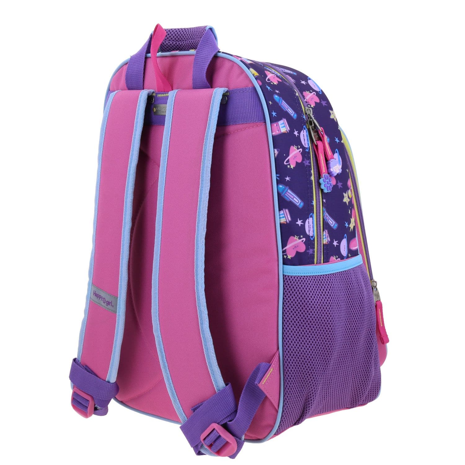 Mochila escolar para niña Vania Bachur Rosa con compartimentos seguros 5