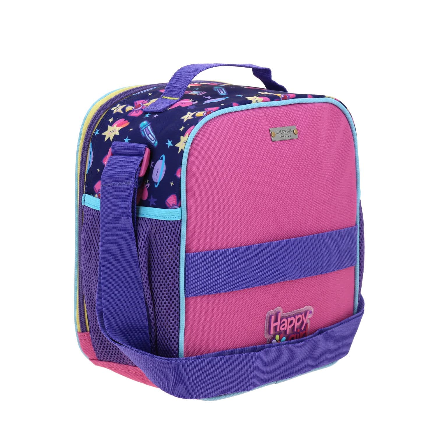 Lonchera escolar para niña Vania Bachur rosa con forro térmico 3