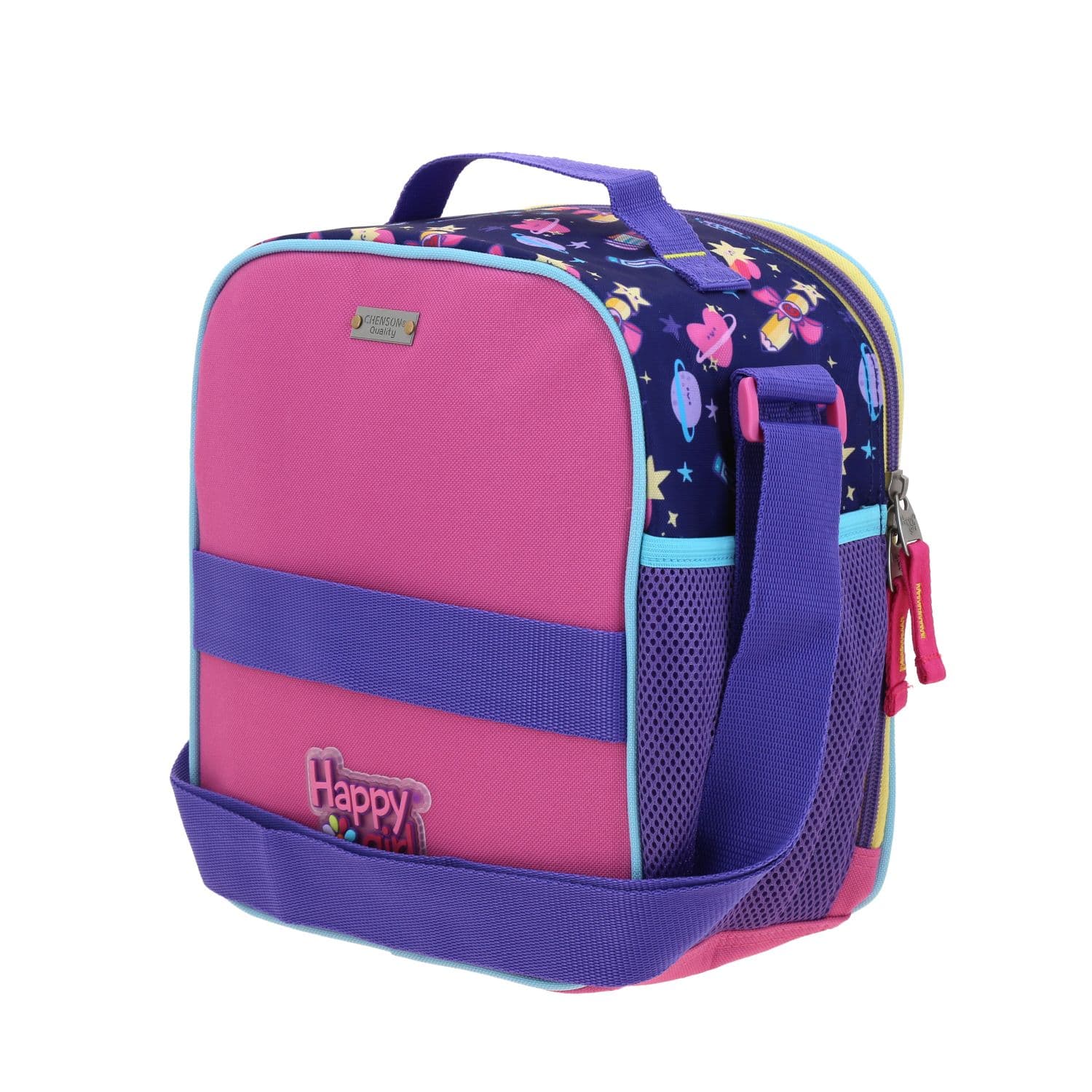 Lonchera escolar para niña Vania Bachur rosa con forro térmico 5