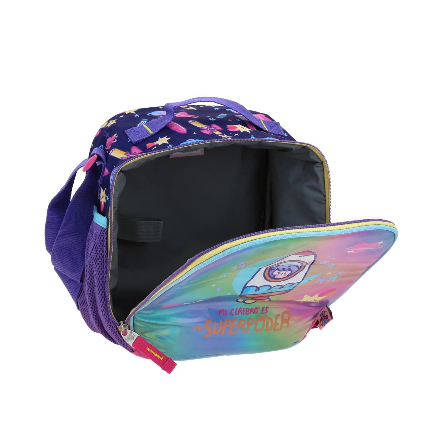 Lonchera escolar para niña Vania Bachur rosa con forro térmico - vista 2